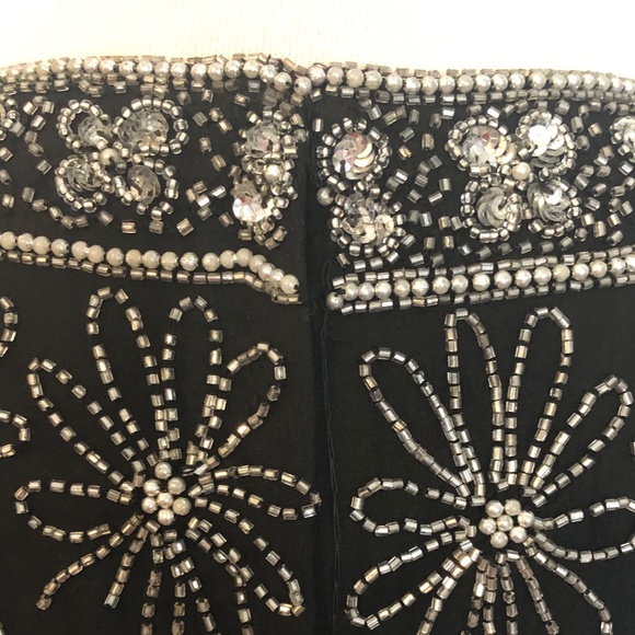 Vintage 'Dress Me Up' Black/Silver Party-Top - Picture 12 of 14